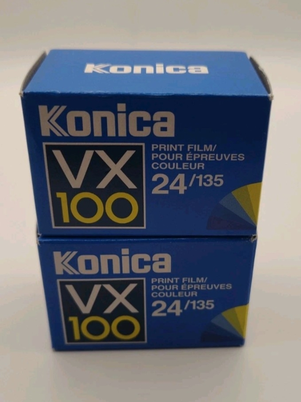 Lot of 2 Konica Color VX 100 35mm Film 24 Exp Expired 12/2002 Rare C-41 Japan